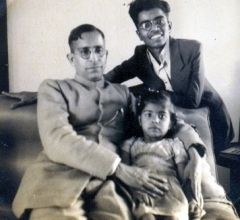 With  daughter Chitra  and Son RK